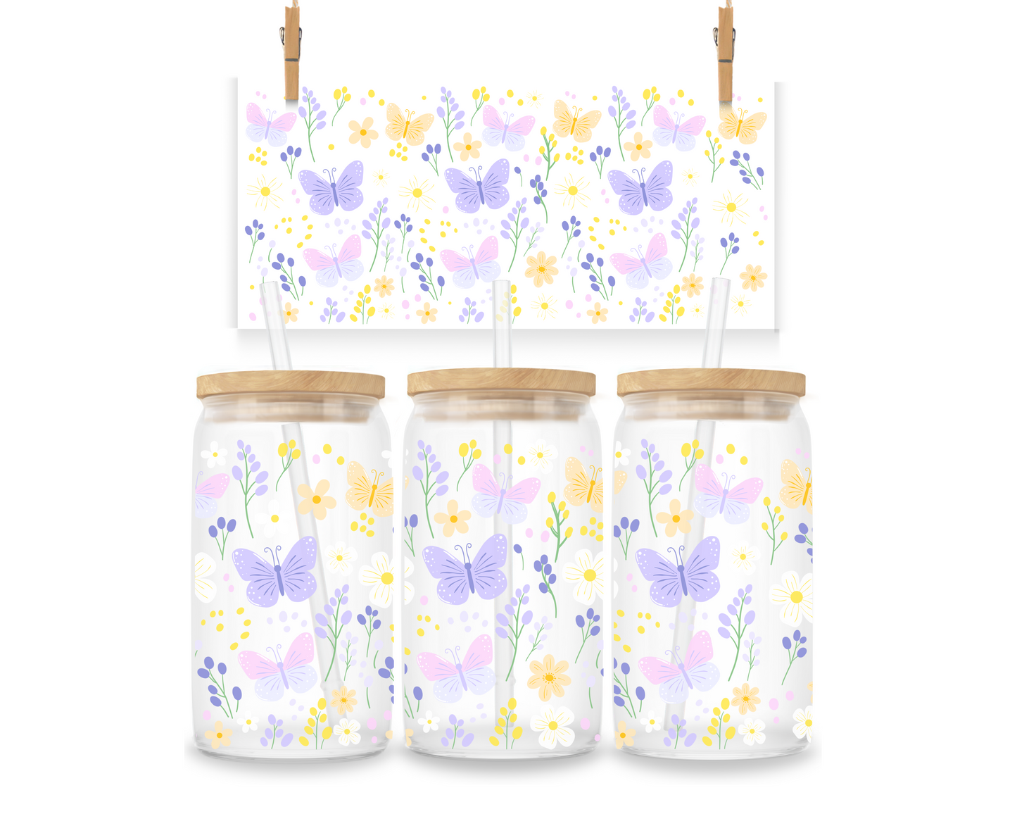 Gobelets - Papillons Pastels