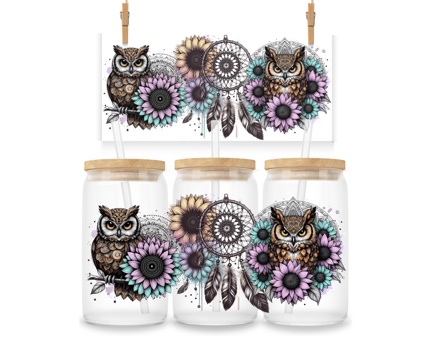 Gobelet - Hibou Mandala