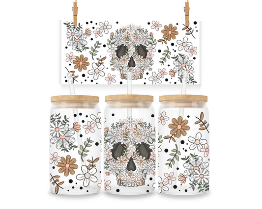 Gobelet - Halloween - Crâne floral