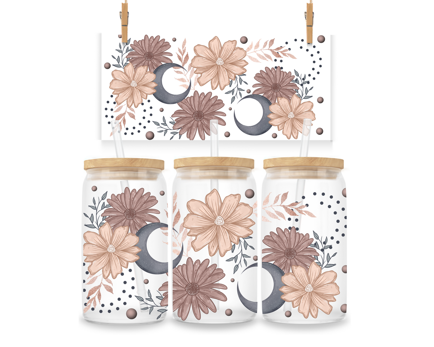 Gobelet - Halloween - Fleurs et Lunes