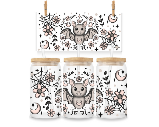 Gobelet - Halloween - Fleurs et Chauve-Souris