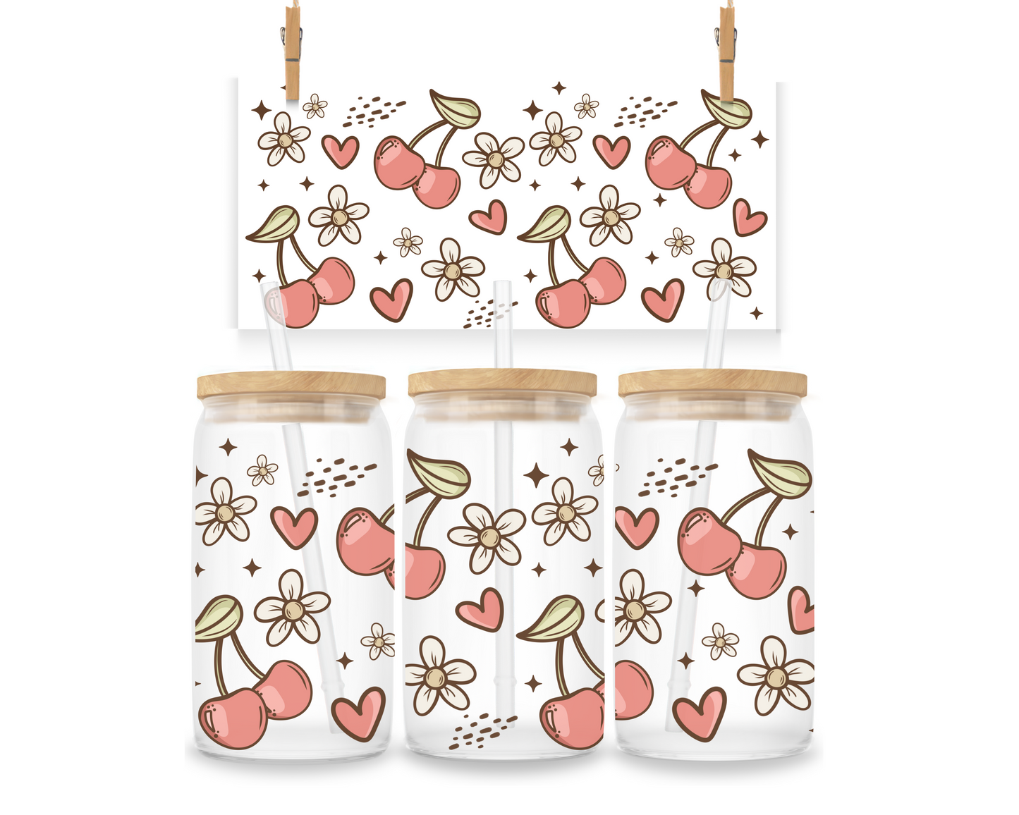 Gobelet - Halloween - Fleurs et cerises