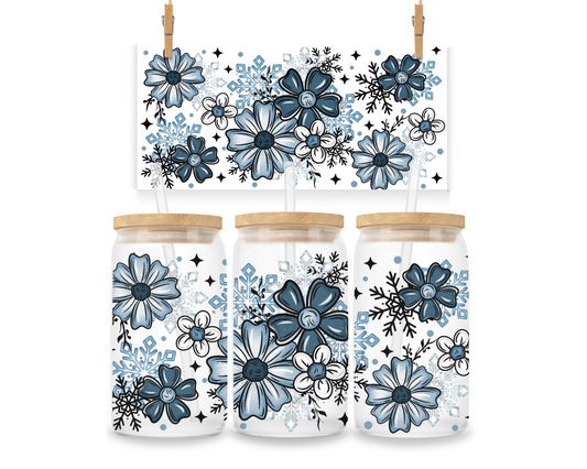 Gobelet - Fleurs bleues