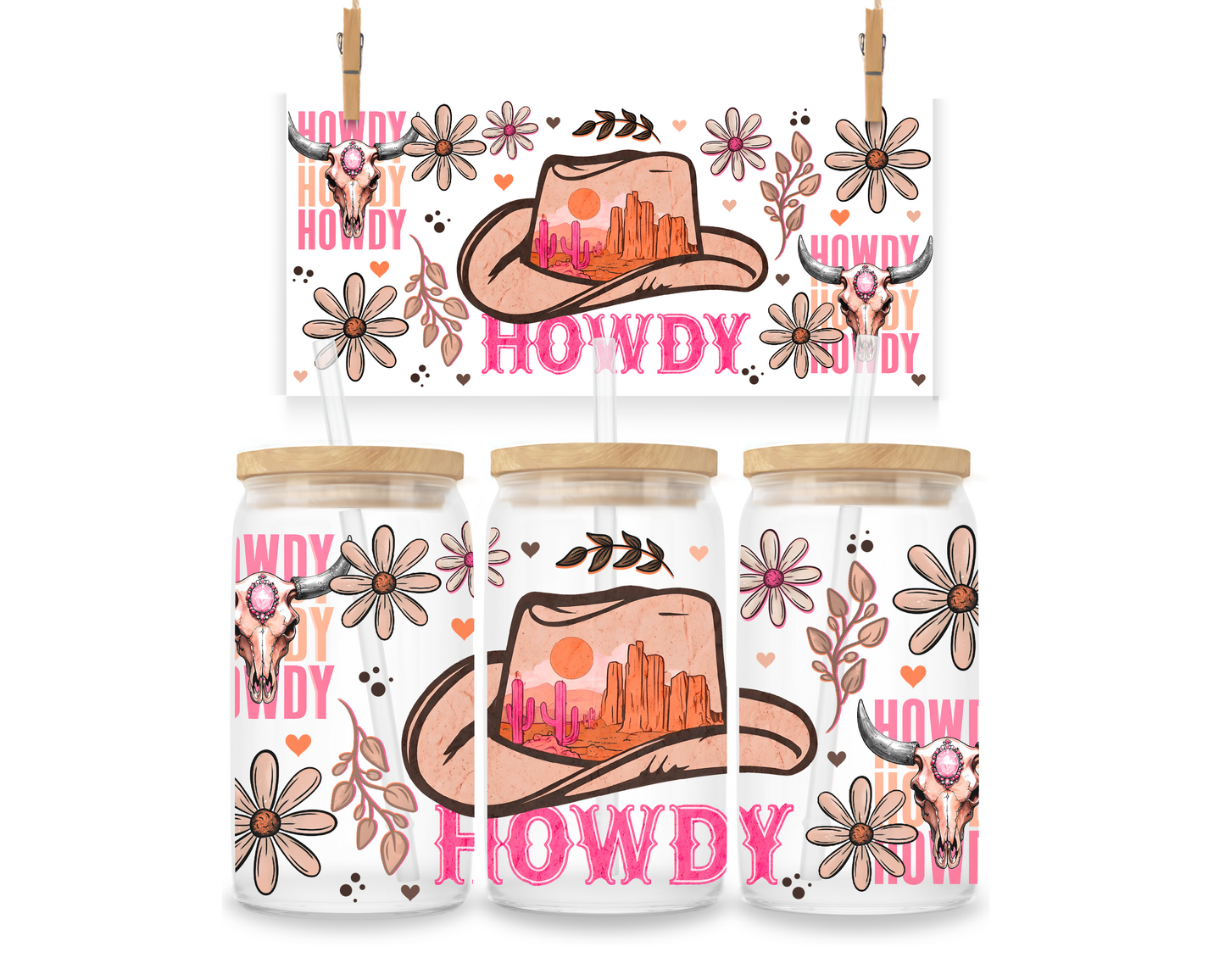 Gobelet - Howdy - Rose et Beige