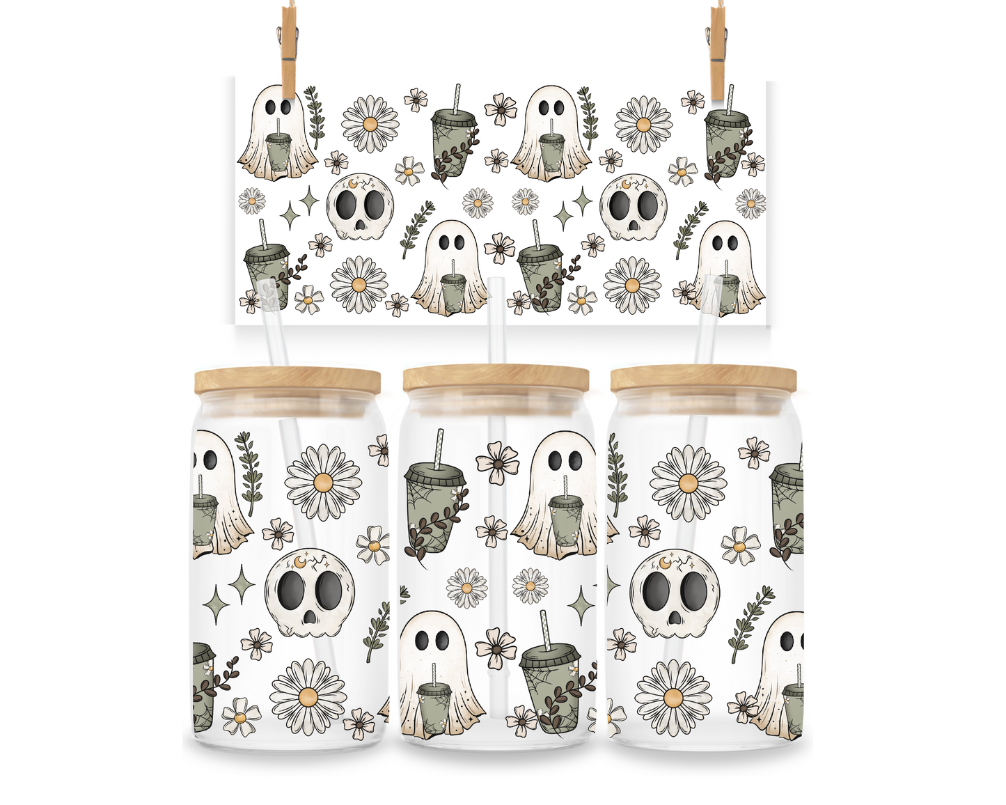 Gobelet - Automne - Squelettes, Fantômes et Cafés