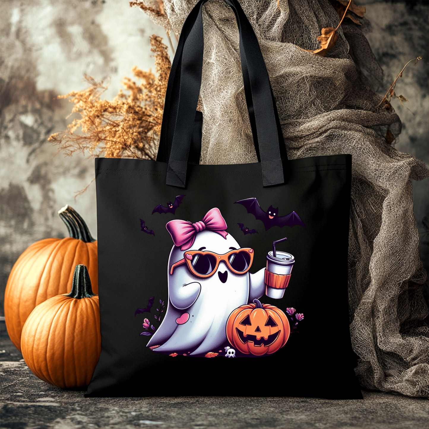 Sac d'Halloween réutilisable Petit fantôme 5