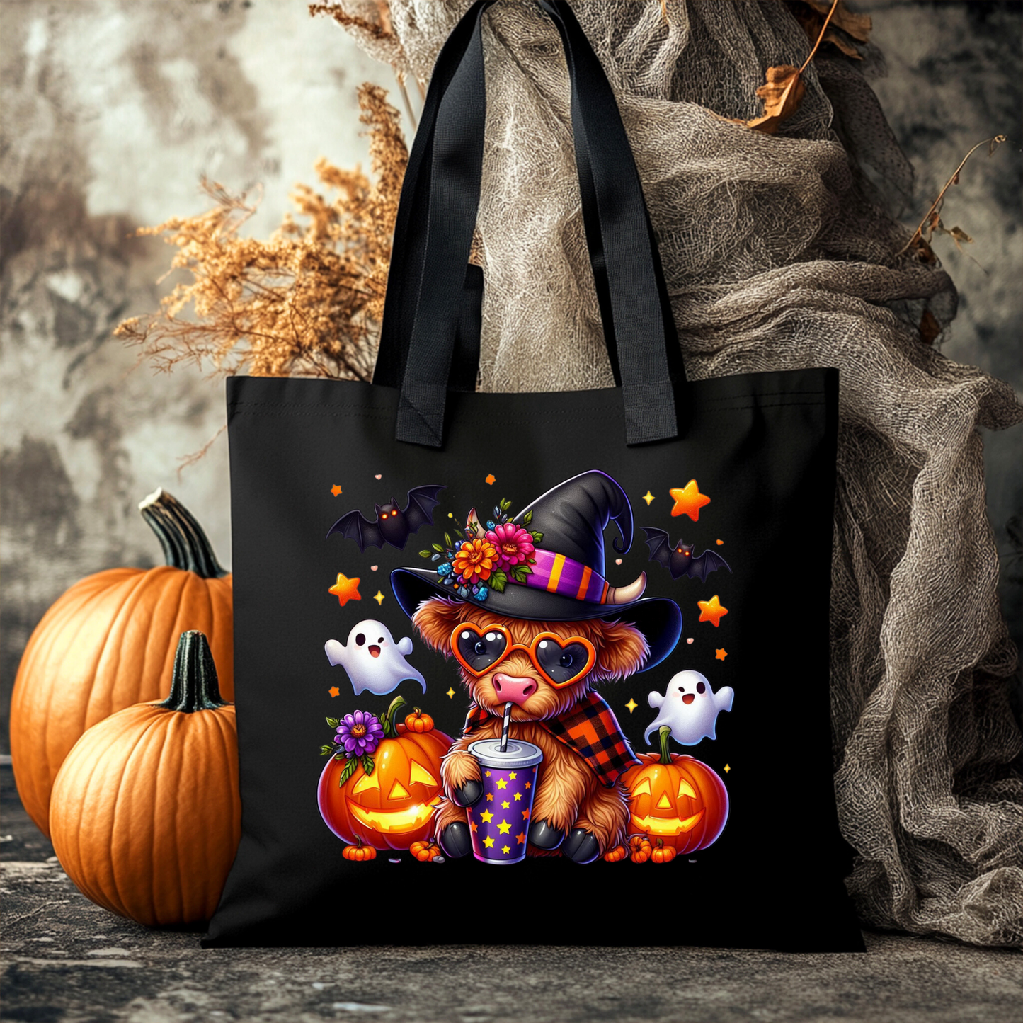 Sac d'Halloween réutilisable Vache 3
