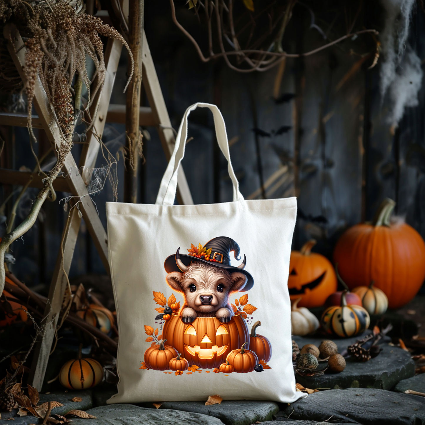 Sac d'Halloween réutilisable Vache 2