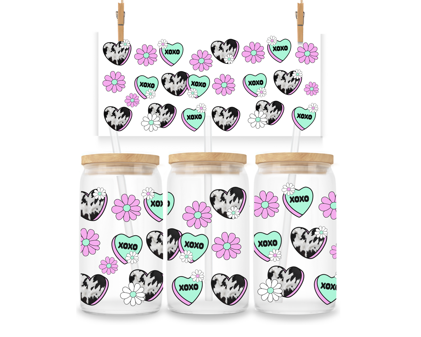 Gobelet - XoXo - Rose et Turquoise