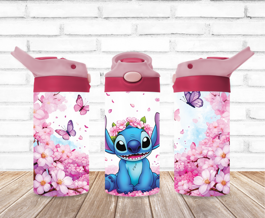 Bouteille d'eau 12 oz - Stitch - Nom personnalisé