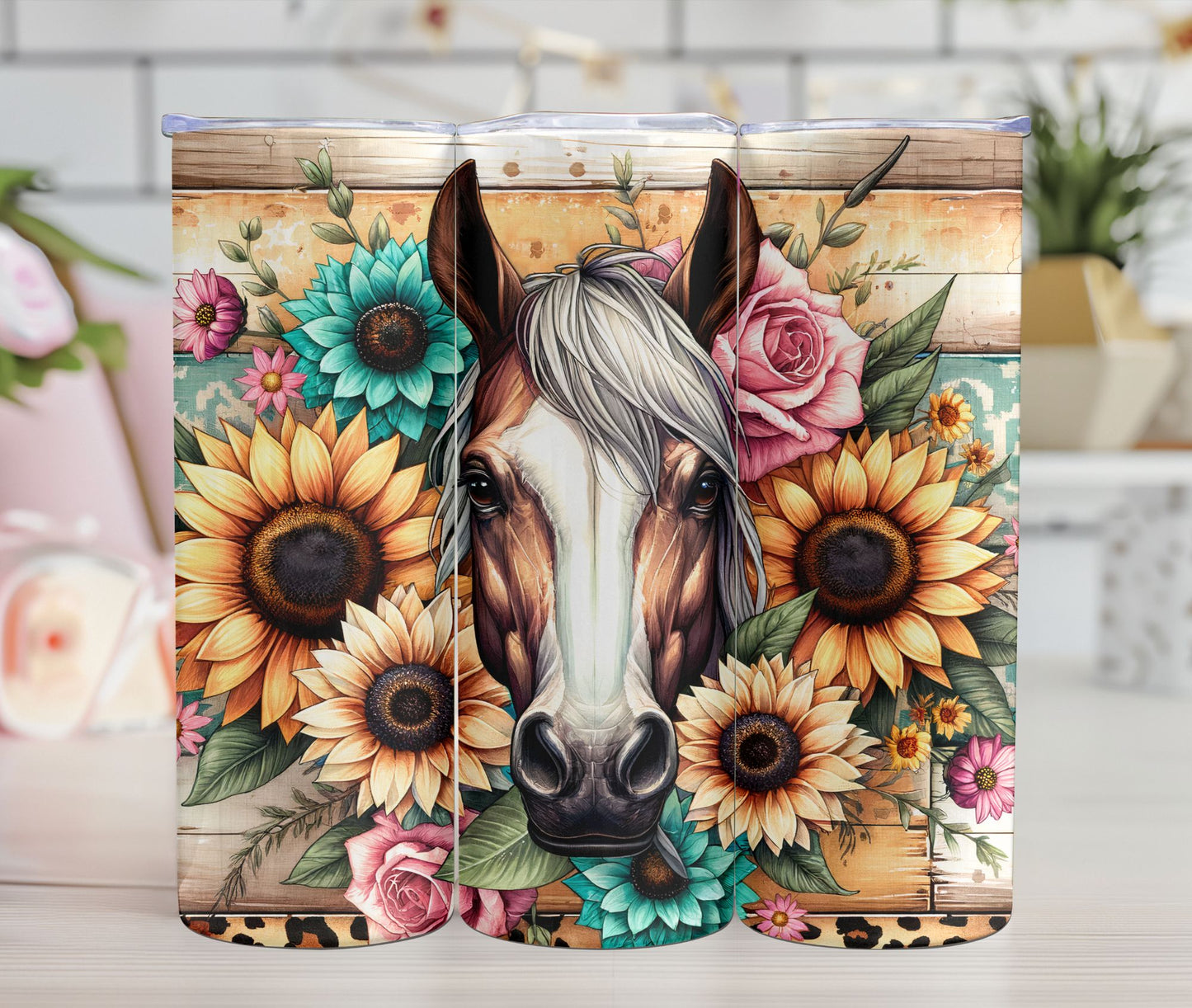 Thermos - Cheval et Fleurs