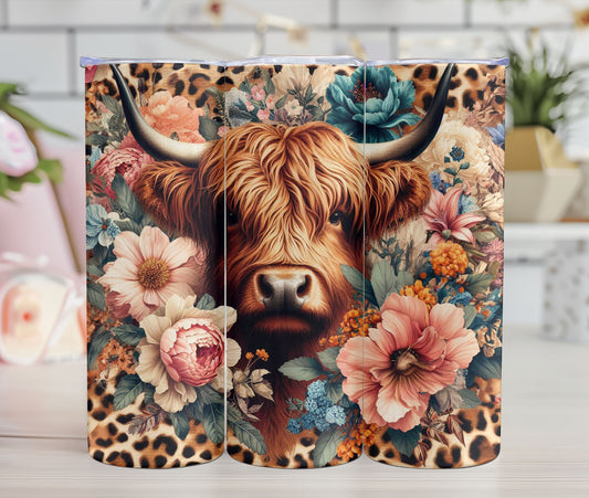 Thermos - Highland Cow Leopard