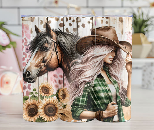 Thermos - Cowgirl et cheval