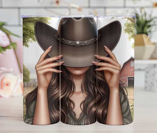 Thermos - Brunette Cowgirl