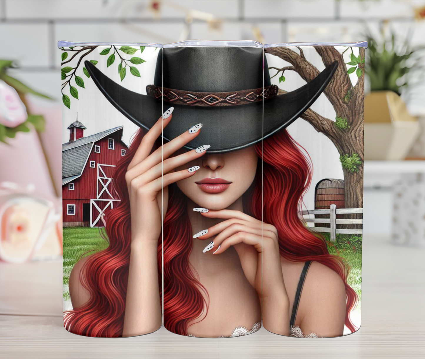 Thermos - Red hair Cowgirl