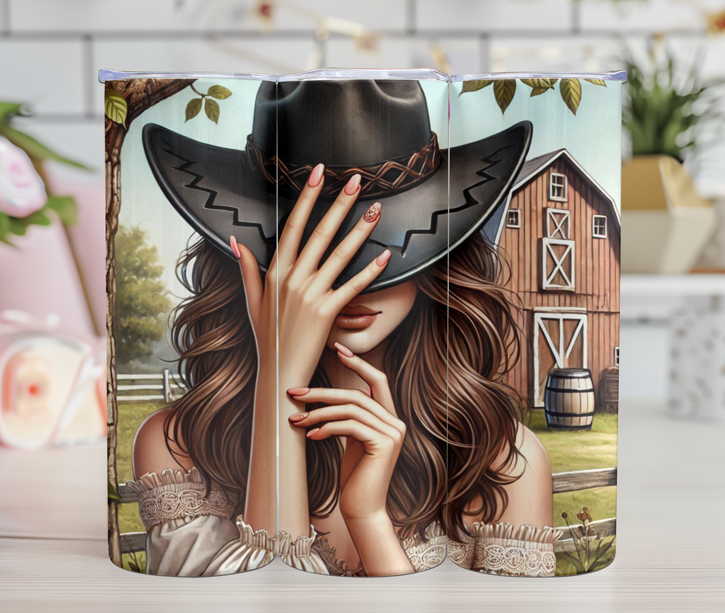 Thermos - Brown hair - Cowgirl