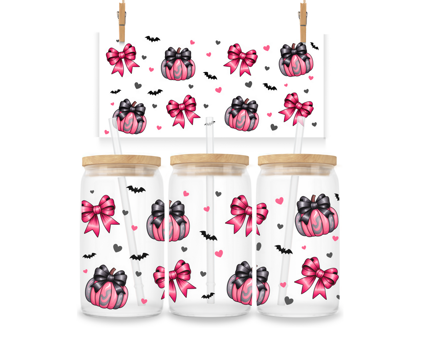 Gobelet - Halloween - Citrouilles Roses et noires