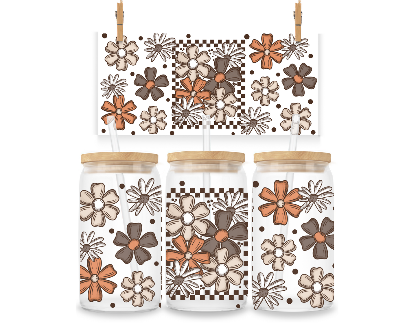 Gobelet - Halloween - Fleurs automne