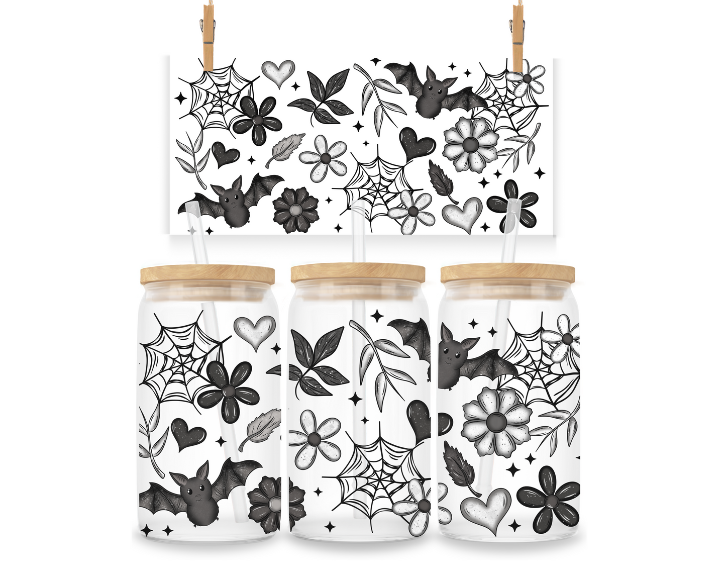 Gobelet - Halloween - Noir et blanc