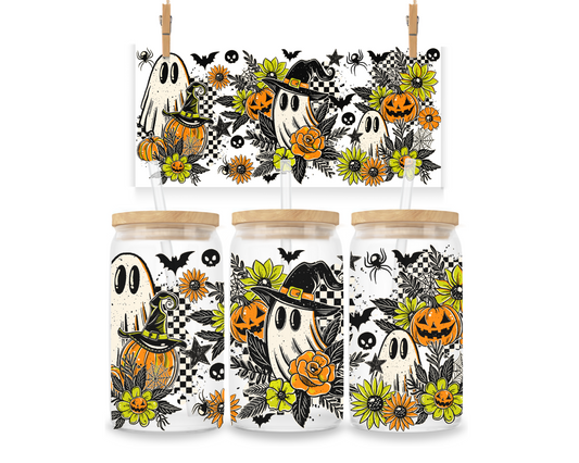 Gobelet - Halloween - Fantômes - Orange et Vert