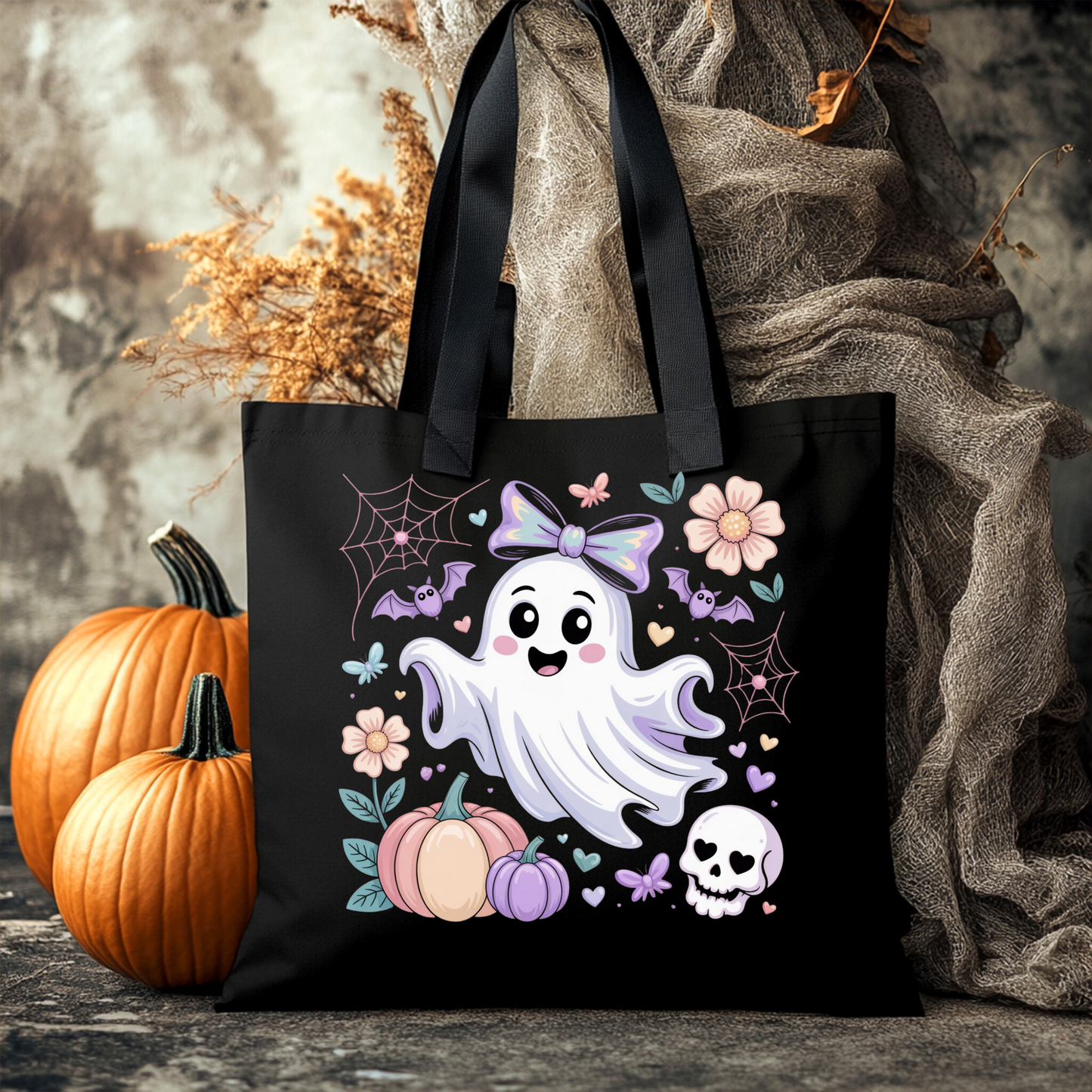 Sac d'Halloween réutilisable Petit fantôme 1