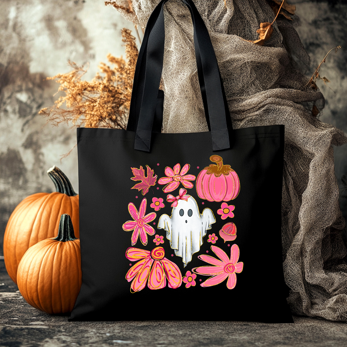 Sac d'Halloween réutilisable Petit fantôme 7