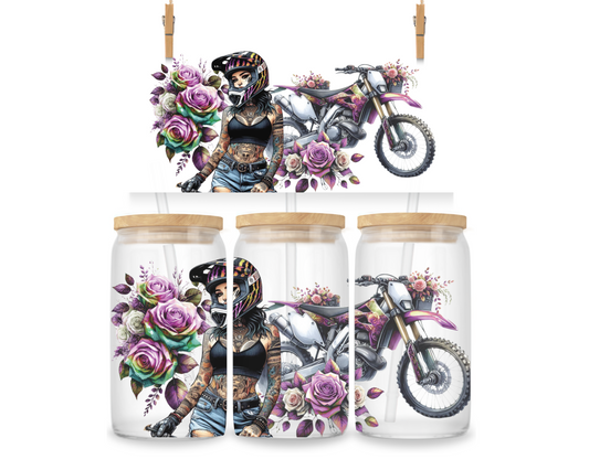 Gobelet - Femme - Motocross - Fleurs