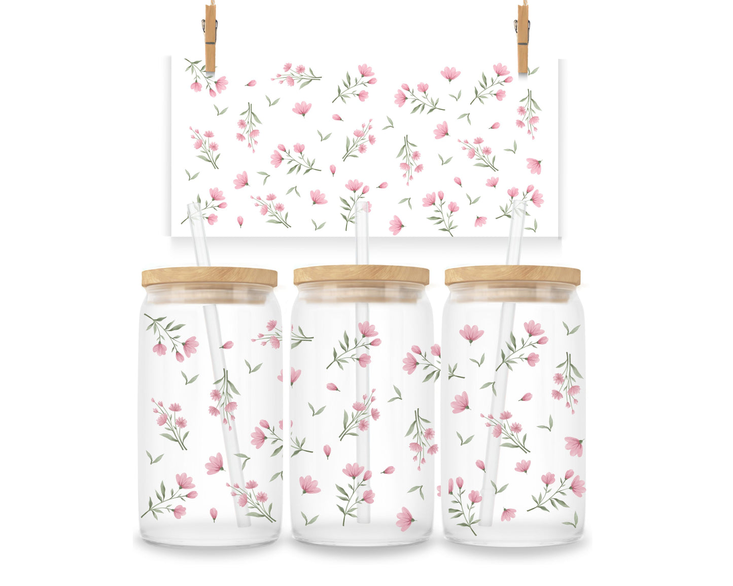 Gobelet - Petites fleurs roses