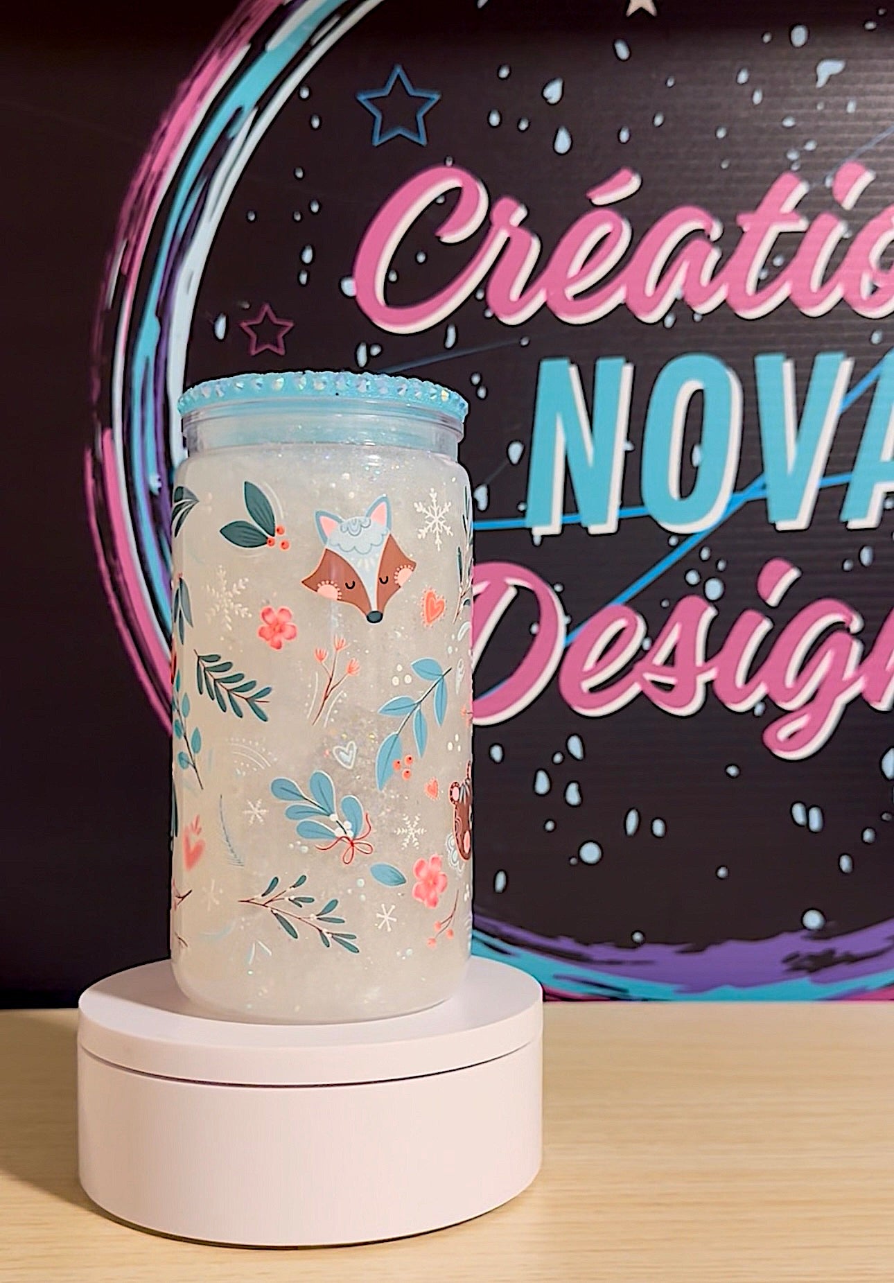 Snowglobe en acrylique - 16 oz - Collection Nature/Hiver