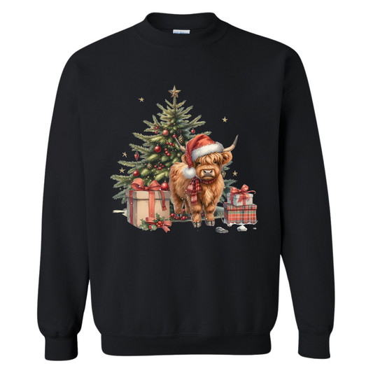 Crewneck - Highland Cow - Christmas