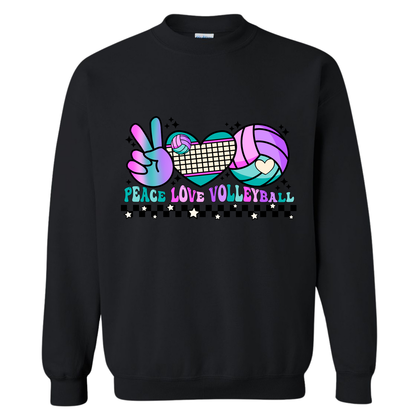 Crewneck - Peace, Love, Volleyball