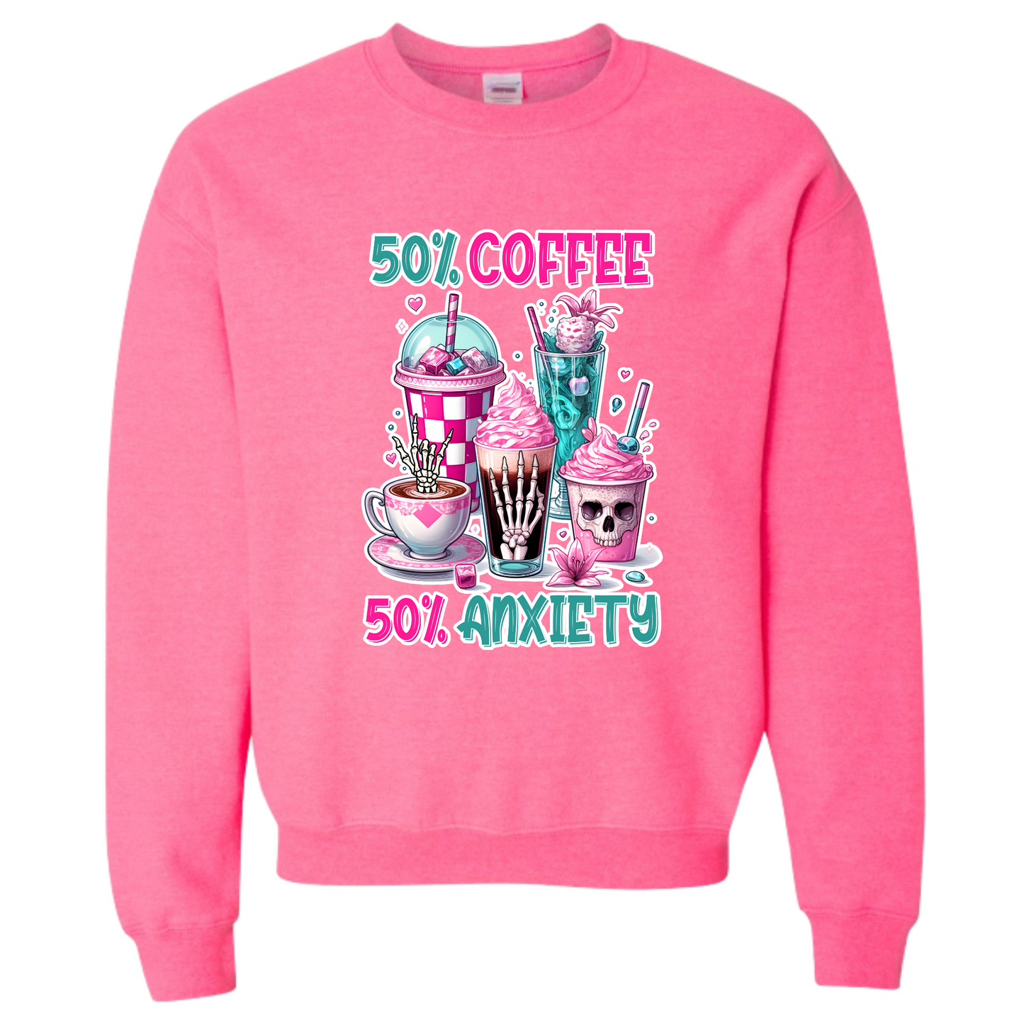 Crewneck - 50% Coffee - 50% Anxiety