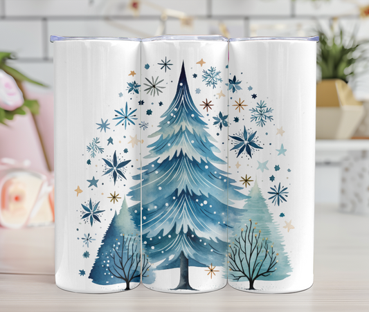 Thermos - Sapins Hiver Bleu