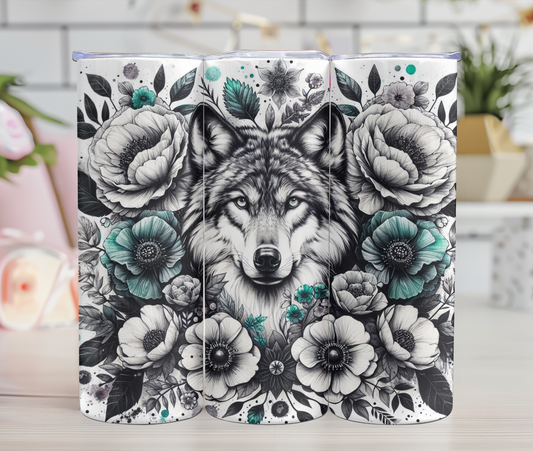 Thermos - Loup et Fleurs