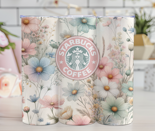 Thermos - Starbucks - Fleurs - Pastel