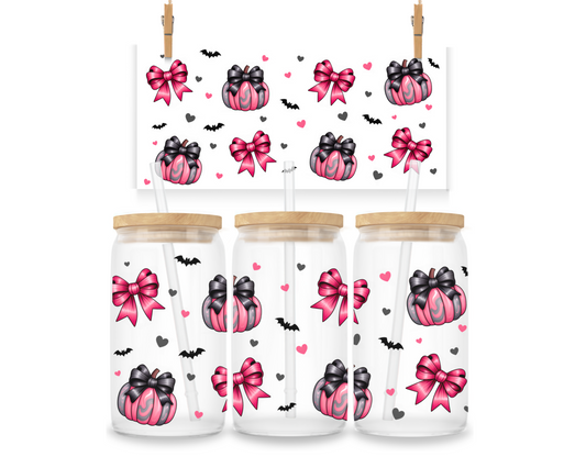 Gobelet - Halloween - Citrouilles Roses et noires